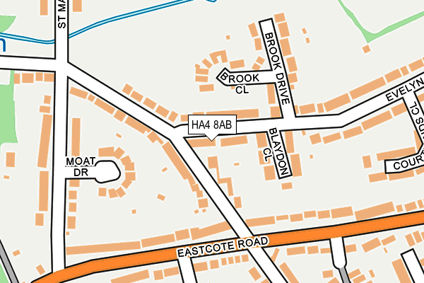 HA4 8AB map - OS OpenMap – Local (Ordnance Survey)