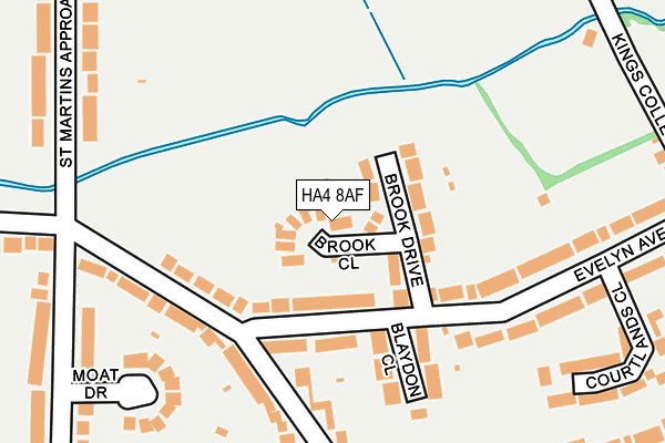 HA4 8AF map - OS OpenMap – Local (Ordnance Survey)