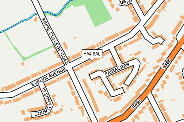 HA4 8AL map - OS OpenMap – Local (Ordnance Survey)