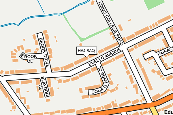 HA4 8AQ map - OS OpenMap – Local (Ordnance Survey)