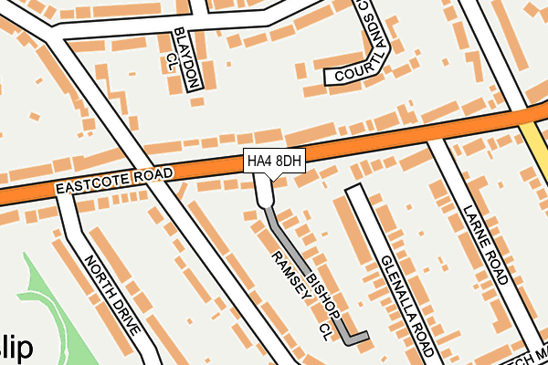 HA4 8DH map - OS OpenMap – Local (Ordnance Survey)