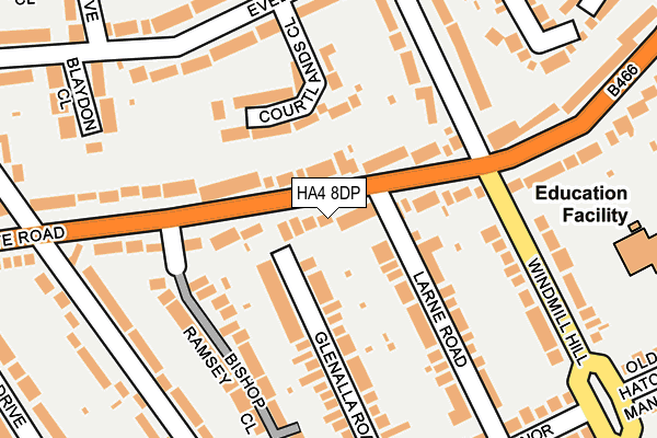 HA4 8DP map - OS OpenMap – Local (Ordnance Survey)