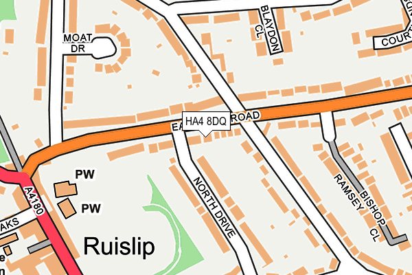 HA4 8DQ map - OS OpenMap – Local (Ordnance Survey)