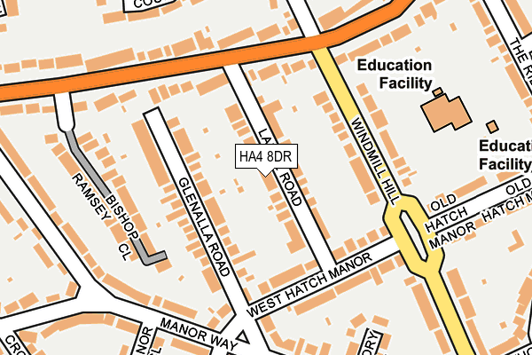 HA4 8DR map - OS OpenMap – Local (Ordnance Survey)