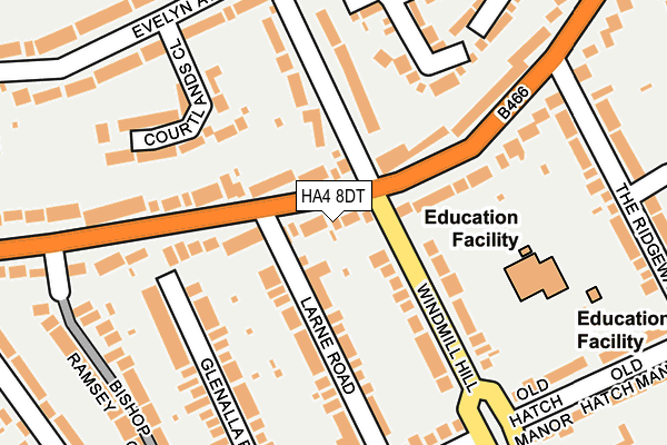 HA4 8DT map - OS OpenMap – Local (Ordnance Survey)