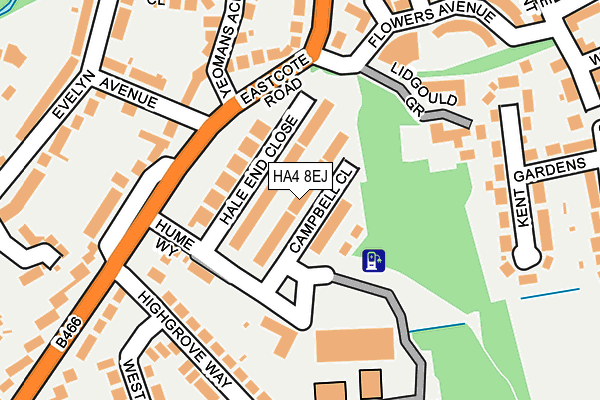 HA4 8EJ map - OS OpenMap – Local (Ordnance Survey)