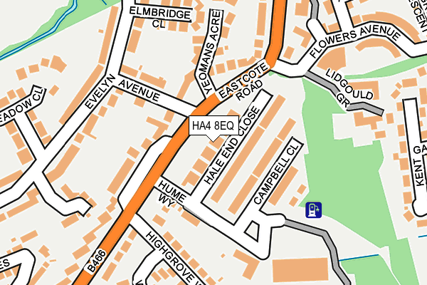 HA4 8EQ map - OS OpenMap – Local (Ordnance Survey)