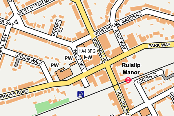 HA4 8FG map - OS OpenMap – Local (Ordnance Survey)