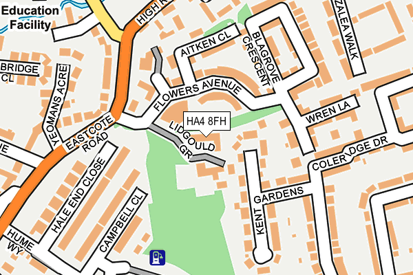 HA4 8FH map - OS OpenMap – Local (Ordnance Survey)