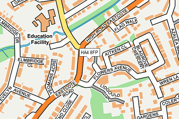 HA4 8FP map - OS OpenMap – Local (Ordnance Survey)