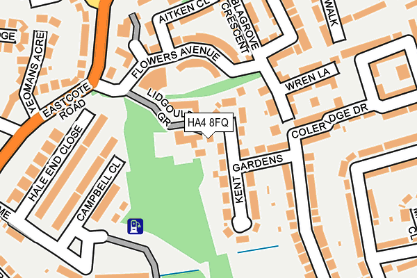 HA4 8FQ map - OS OpenMap – Local (Ordnance Survey)