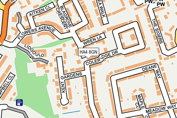 HA4 8GN map - OS OpenMap – Local (Ordnance Survey)