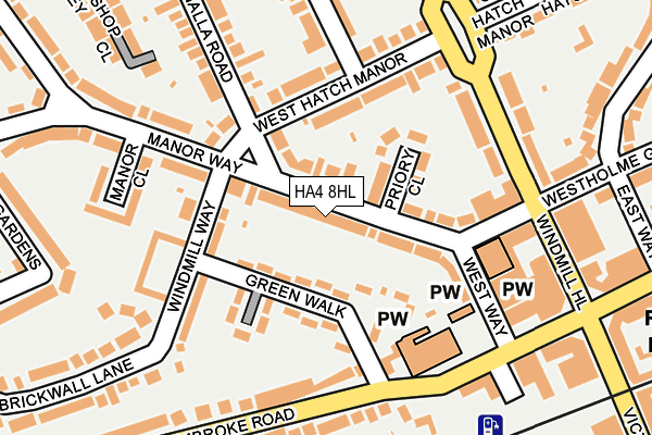 HA4 8HL map - OS OpenMap – Local (Ordnance Survey)