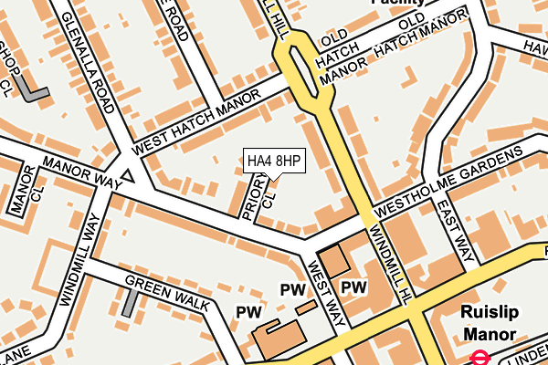 HA4 8HP map - OS OpenMap – Local (Ordnance Survey)
