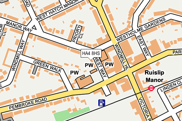 HA4 8HS map - OS OpenMap – Local (Ordnance Survey)