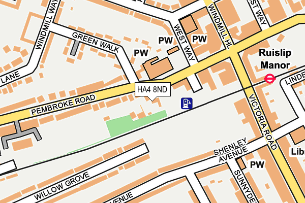 HA4 8ND map - OS OpenMap – Local (Ordnance Survey)