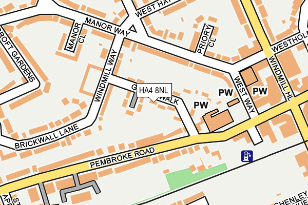 HA4 8NL map - OS OpenMap – Local (Ordnance Survey)