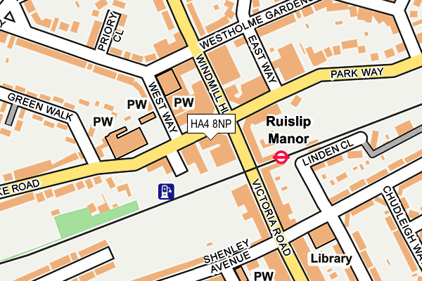 HA4 8NP map - OS OpenMap – Local (Ordnance Survey)