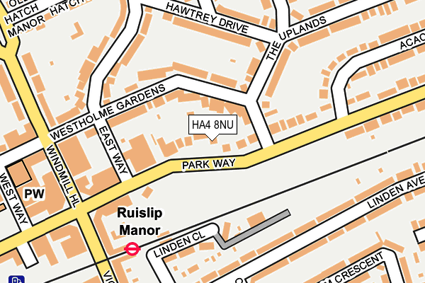 HA4 8NU map - OS OpenMap – Local (Ordnance Survey)