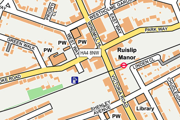 HA4 8NW map - OS OpenMap – Local (Ordnance Survey)
