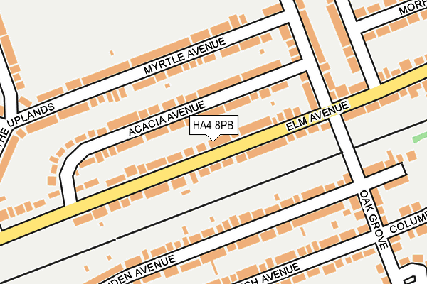 HA4 8PB map - OS OpenMap – Local (Ordnance Survey)