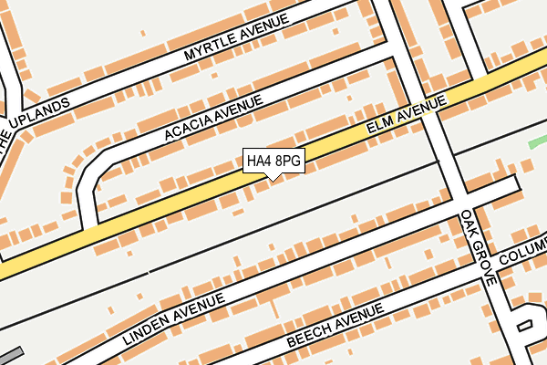 HA4 8PG map - OS OpenMap – Local (Ordnance Survey)