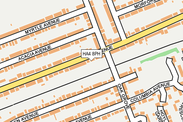 HA4 8PH map - OS OpenMap – Local (Ordnance Survey)