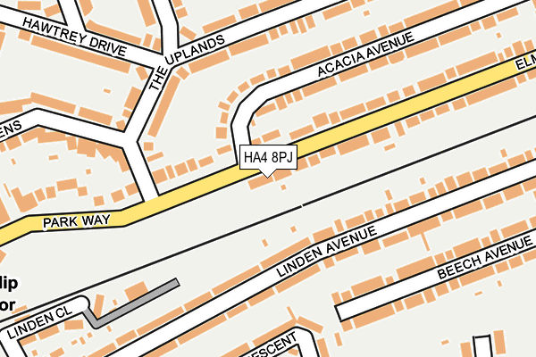 HA4 8PJ map - OS OpenMap – Local (Ordnance Survey)