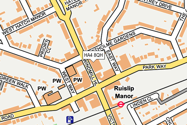 HA4 8QH map - OS OpenMap – Local (Ordnance Survey)