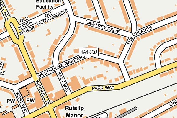HA4 8QJ map - OS OpenMap – Local (Ordnance Survey)