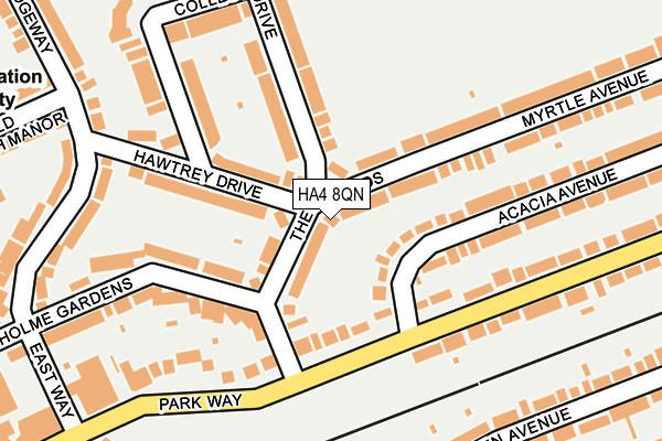 HA4 8QN map - OS OpenMap – Local (Ordnance Survey)