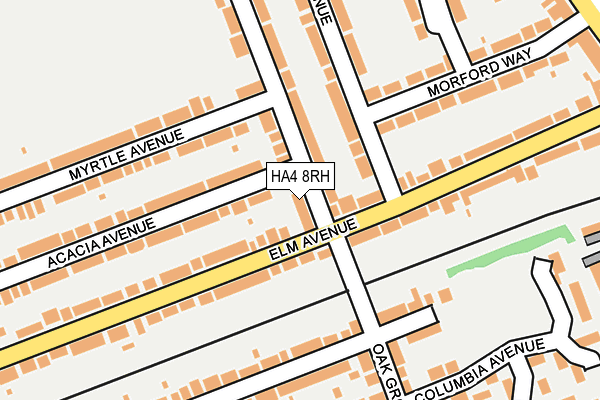 HA4 8RH map - OS OpenMap – Local (Ordnance Survey)