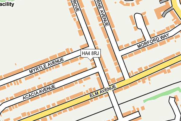 HA4 8RJ map - OS OpenMap – Local (Ordnance Survey)