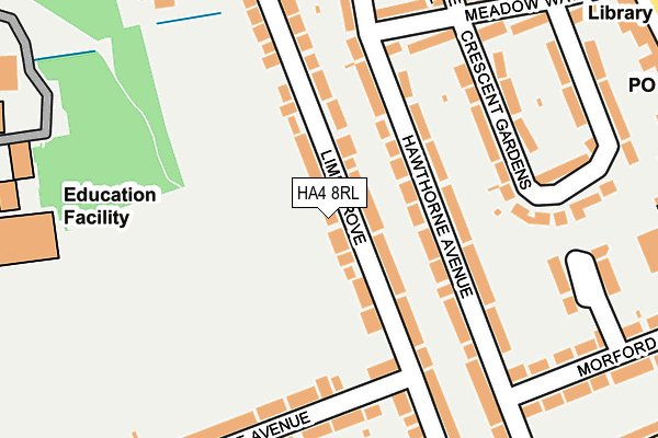 HA4 8RL map - OS OpenMap – Local (Ordnance Survey)