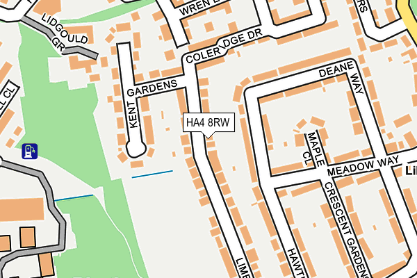 HA4 8RW map - OS OpenMap – Local (Ordnance Survey)