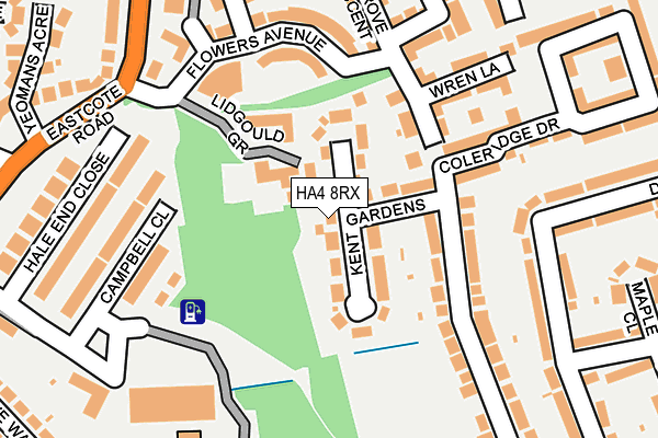 HA4 8RX map - OS OpenMap – Local (Ordnance Survey)