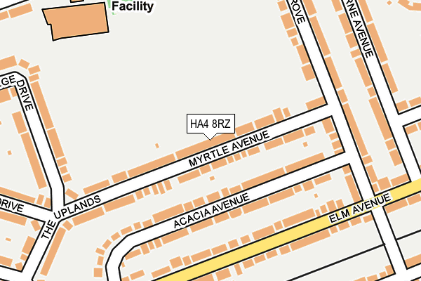 HA4 8RZ map - OS OpenMap – Local (Ordnance Survey)