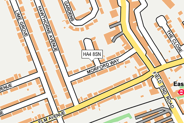HA4 8SN map - OS OpenMap – Local (Ordnance Survey)