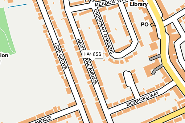 HA4 8SS map - OS OpenMap – Local (Ordnance Survey)