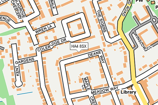 HA4 8SX map - OS OpenMap – Local (Ordnance Survey)