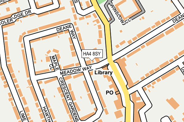 HA4 8SY map - OS OpenMap – Local (Ordnance Survey)