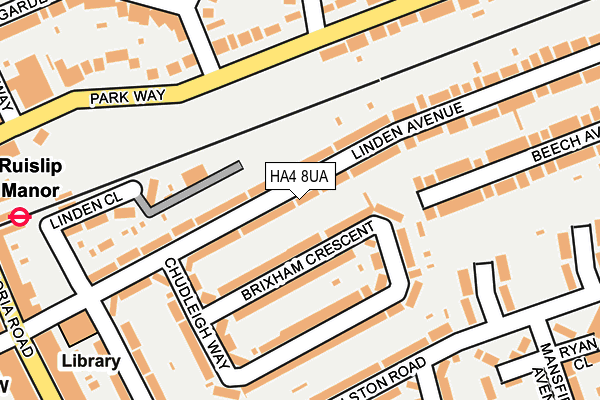 HA4 8UA map - OS OpenMap – Local (Ordnance Survey)