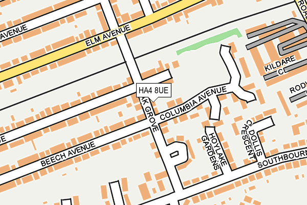 HA4 8UE map - OS OpenMap – Local (Ordnance Survey)