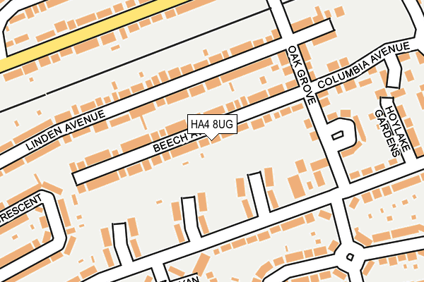 HA4 8UG map - OS OpenMap – Local (Ordnance Survey)