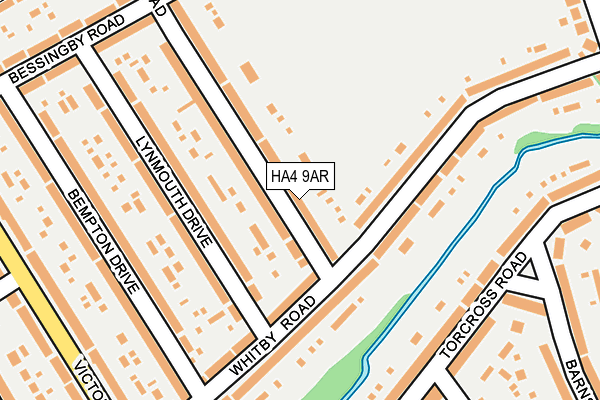 HA4 9AR map - OS OpenMap – Local (Ordnance Survey)