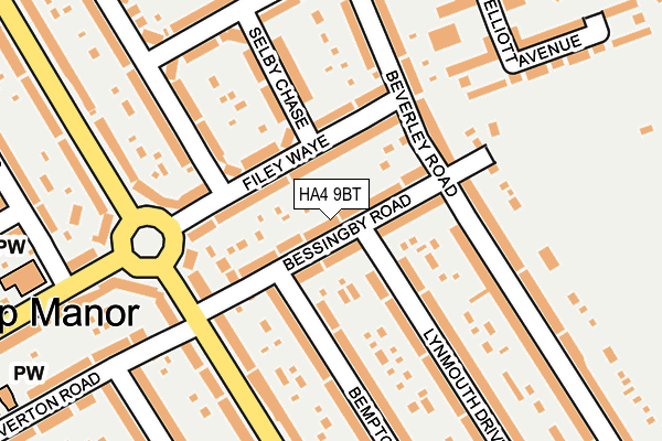 HA4 9BT map - OS OpenMap – Local (Ordnance Survey)