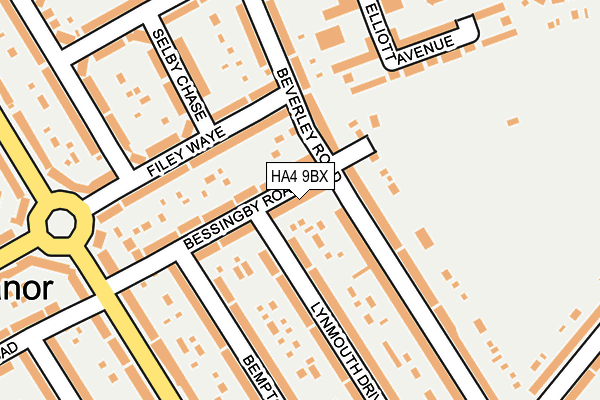 HA4 9BX map - OS OpenMap – Local (Ordnance Survey)