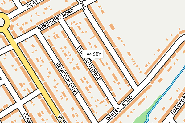HA4 9BY map - OS OpenMap – Local (Ordnance Survey)