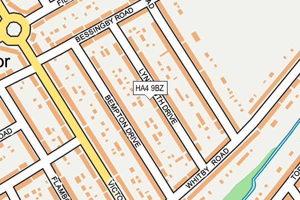 HA4 9BZ map - OS OpenMap – Local (Ordnance Survey)