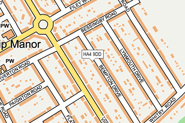 HA4 9DD map - OS OpenMap – Local (Ordnance Survey)